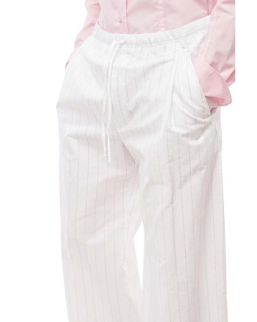 1989 STUDIO White Straight Drawstring Pants