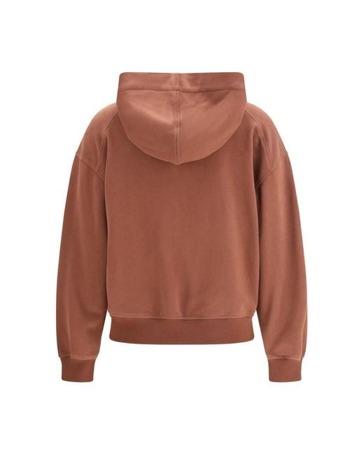 Brunello Cucinelli Brown Solid Hood Sweatshirt