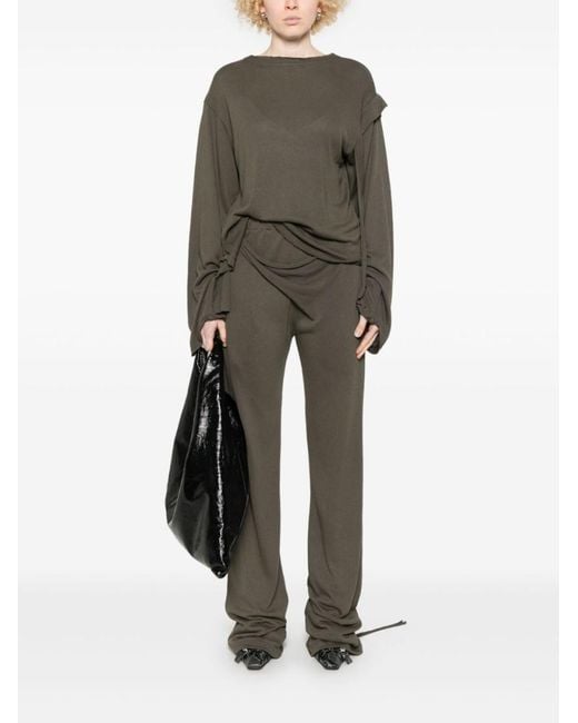 OTTOLINGER Gray Deconstructed-Design Trousers