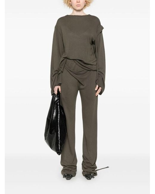 OTTOLINGER Gray Deconstructed-Design Trousers
