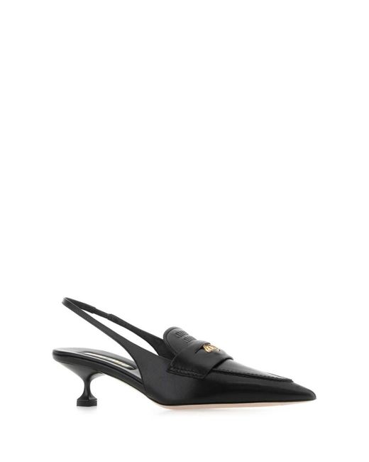 Miu Miu Black Leather Pumps