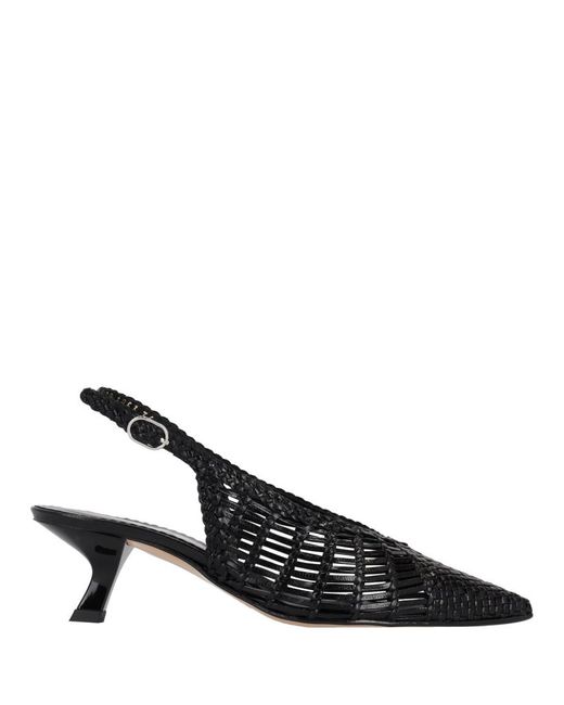 LA ROSE Black Braided Pumps