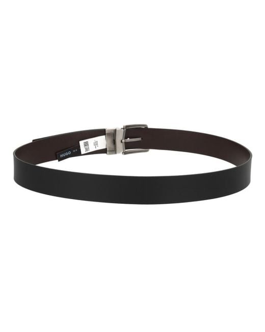 Boss Black Solid Buckle Belt for men