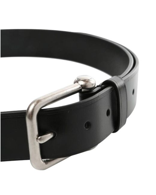 Ann Demeulemeester Black Solid Adjustable Belt