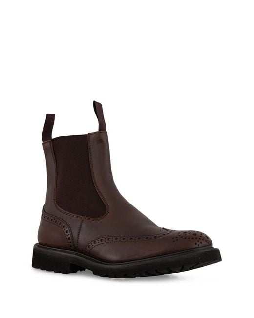 Tricker's Brown Leather Boots for men