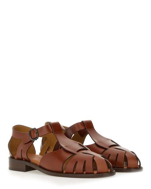 Hereu Brown Leather Sandals