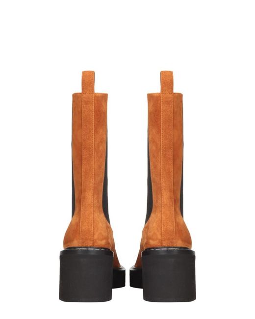 Khaite White Solid Round Toe Boots