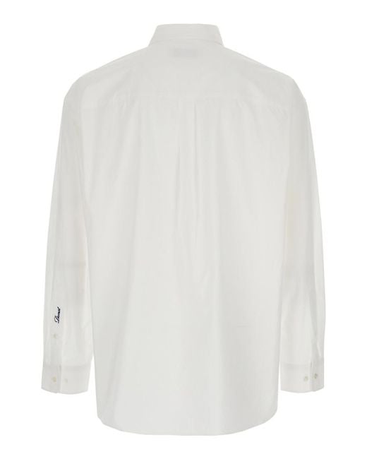 DUNST White Regular Logo Shirt for men