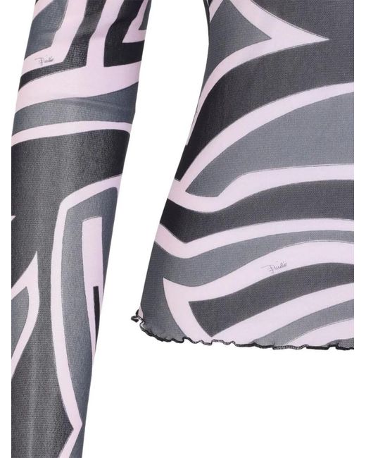 Emilio Pucci Blue Printed Top