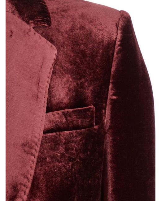 Etro Bordeaux Red Velvet Blazer
