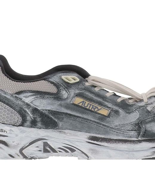 Autry Gray Distressed Sneakers for men