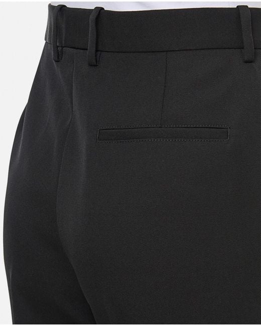 Bottega Veneta Black Sartorial Wool Twill Flared Pants