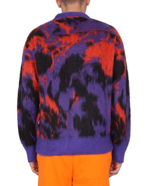 MSGM Blue V Neck Cardigans for men