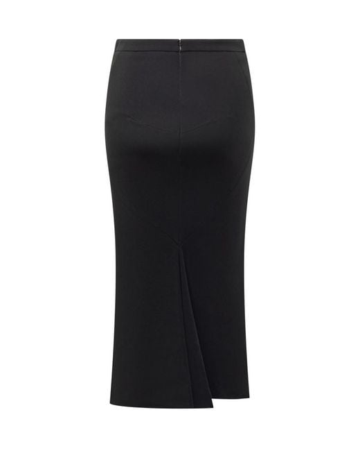 Givenchy Black Solid Maxi Skirt