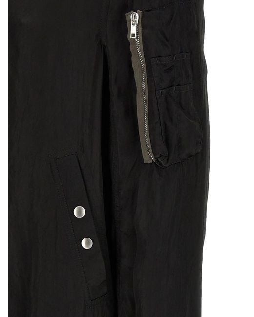 Rick Owens Black Solid Bomber Jacket for men
