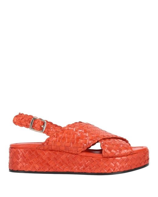 LA ROSE Red Woven Heels