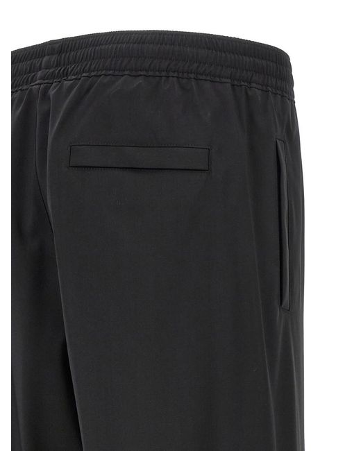 Givenchy Black Logo Placcetta Pants for men
