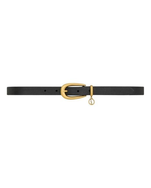 Saint Laurent White Charm Solid Belt
