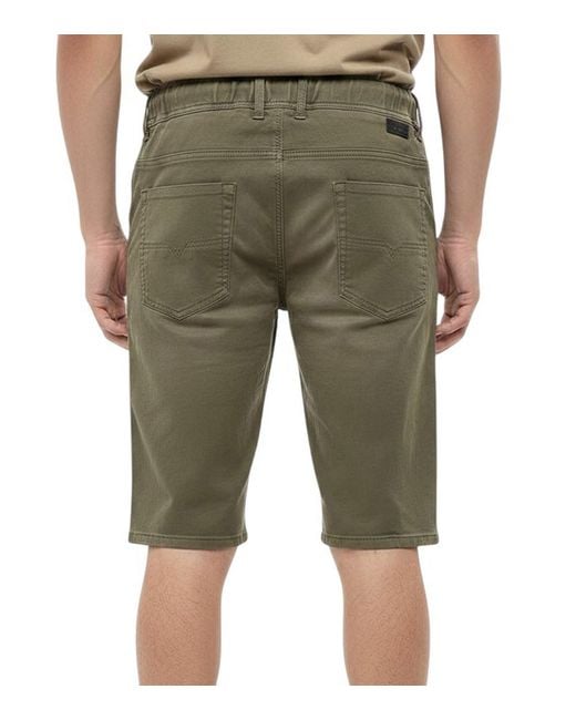 DIESEL Green Slim Solid Shorts for men