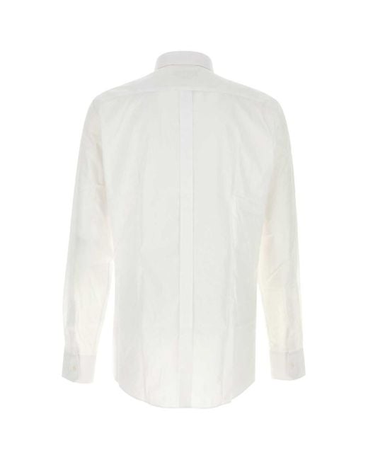 Dolce & Gabbana White Regular Solid Shirt for men
