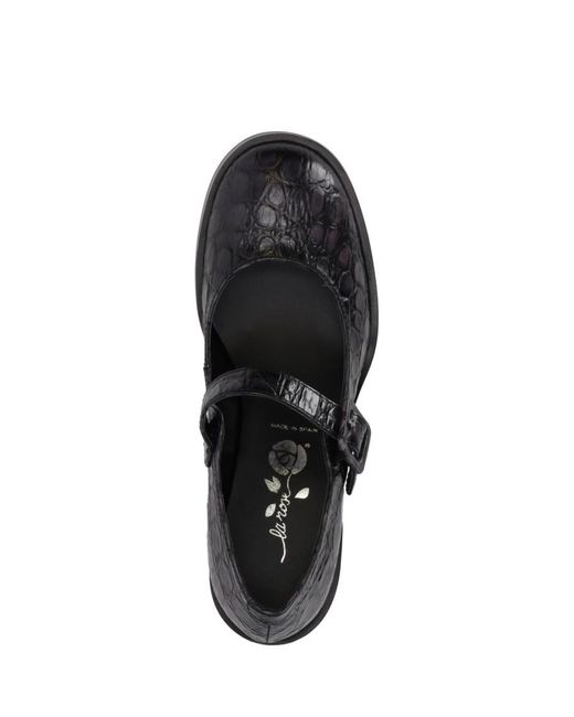 LA ROSE Black Leather Pumps