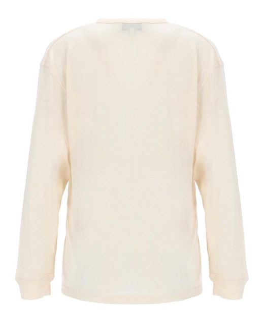 Studio Nicholson Natural Solid Round Neck T-Shirt