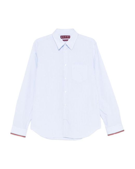 Gucci White Solid Shirt for men