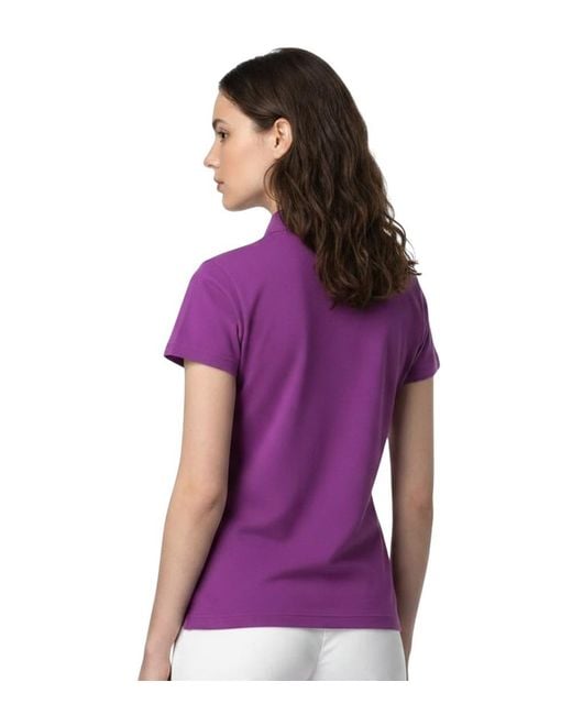K-Way Purple Solid Shirt Collar Polo