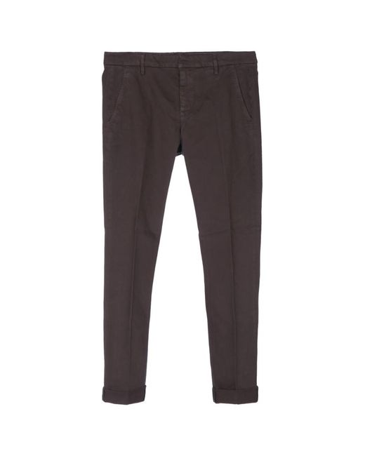 Dondup Black Regular Chino Pants for men