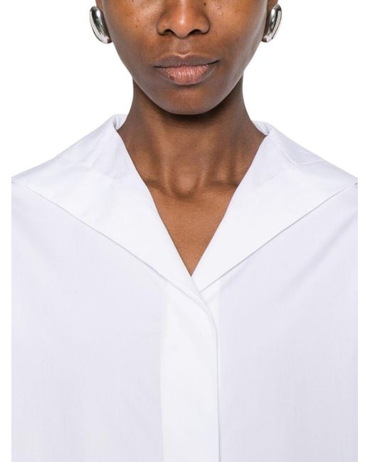 Totême White Relaxed Solid Shirt