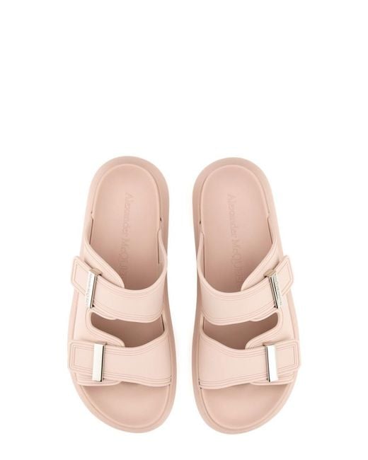 McQueen Pink Solid Hybrid Slides