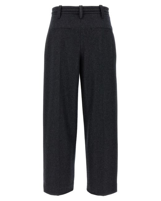 Brunello Cucinelli Blue 'Straight Crop' Pants