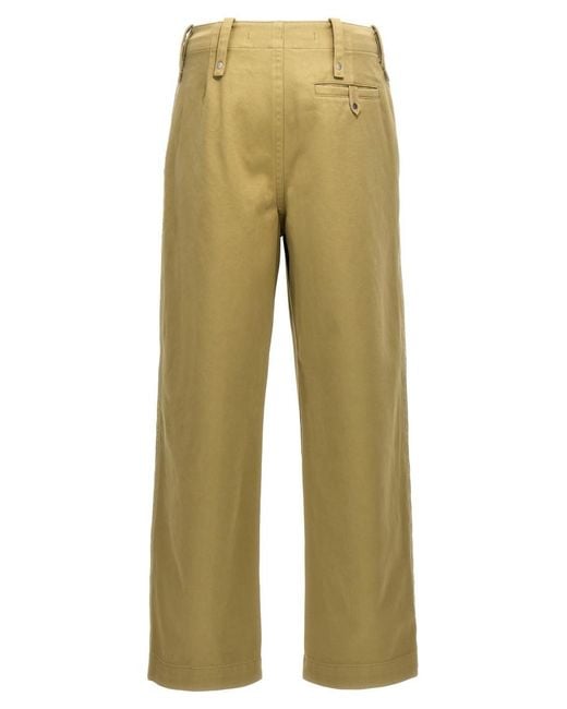 Burberry Natural Flat Front Pant for men