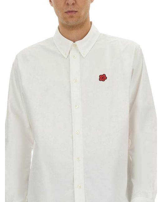 KENZO White Regular Shirt for men
