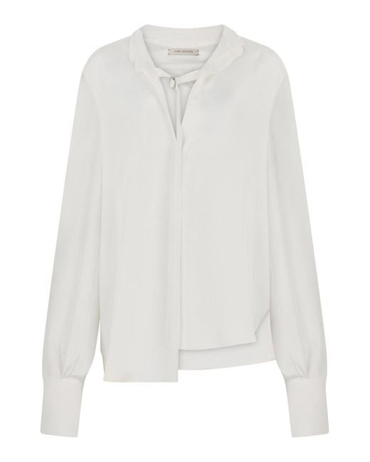 The Mannei White Relaxed Solid Shirt