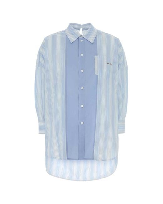 Marni Blue Regular Solid Shirt