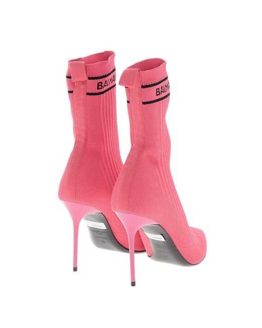 Balmain Pink Logo Boots