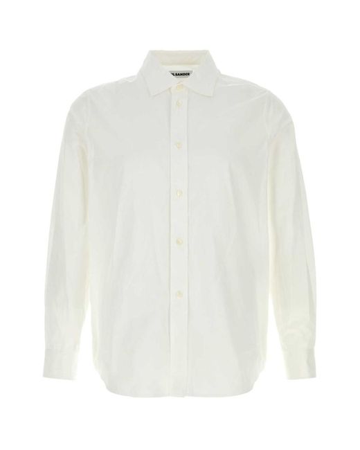 Jil Sander White Regular Solid Shirt for men