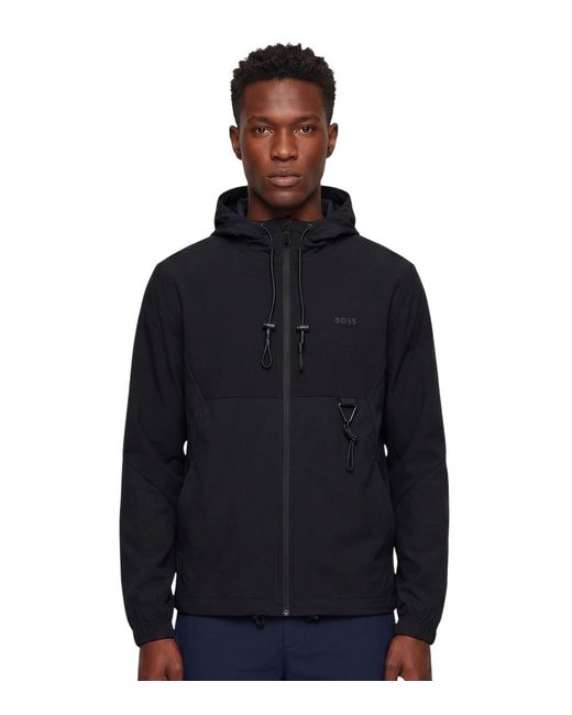 Boss Blue Solid Hood Sweatshirt for men