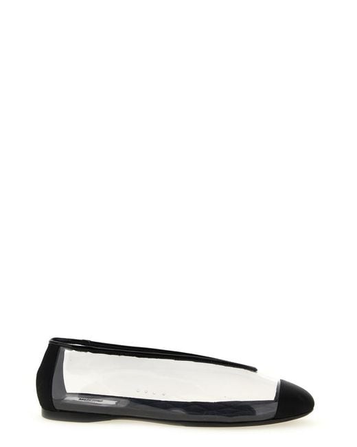Moschino Black Solid Ballet Flats