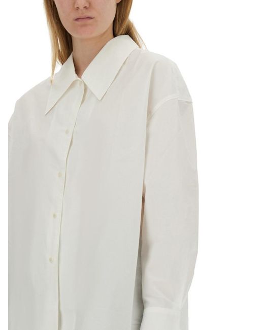 YMC White Oversized Solid Shirt