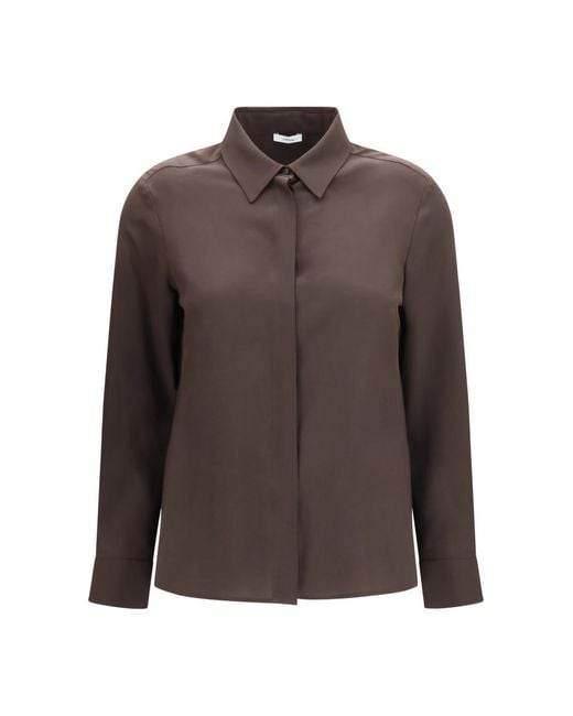 Lardini Brown Straight Solid Shirt