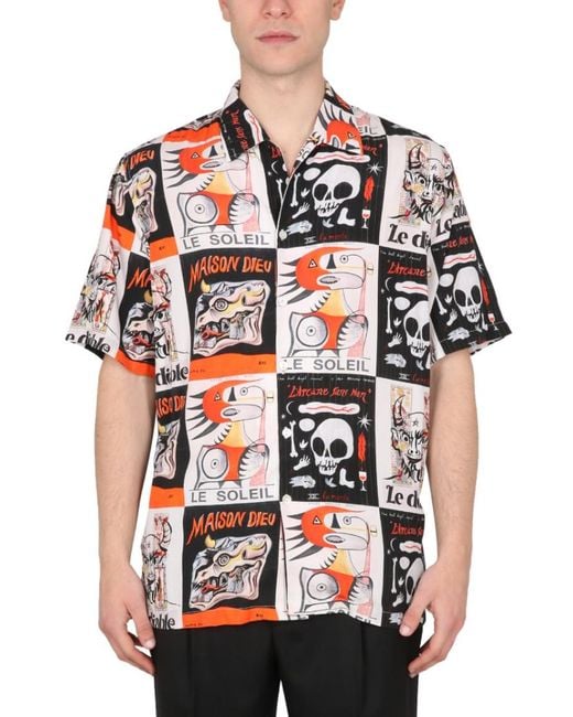 Endless Joy Red Regular Printed Shirt for men