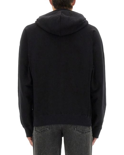 McQueen Black Regular Logo Hoodie for men