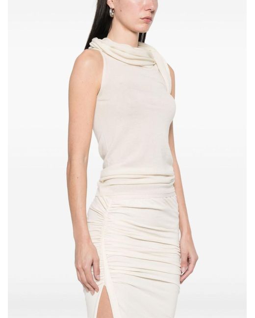Rick Owens White Twist Top