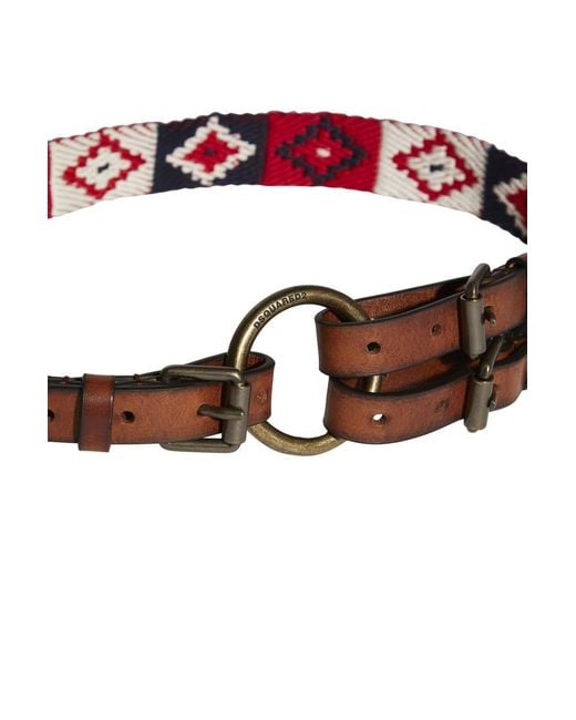 DSquared² White Double Solid Belt