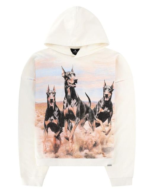 Represent White Graphic Hoodie for men