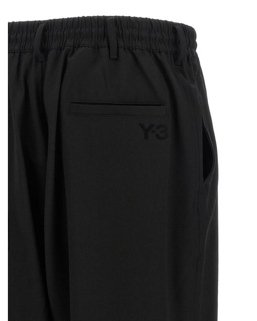 Y-3 Black Relaxed Drawstring Pants for men