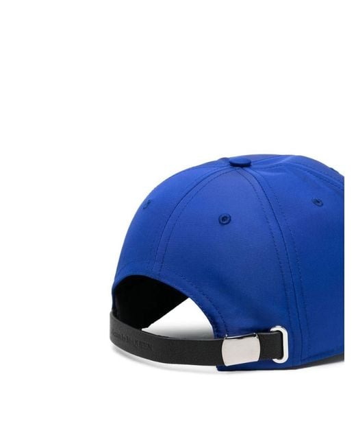 McQueen Blue Graffiti Logo Baseball Hat for men