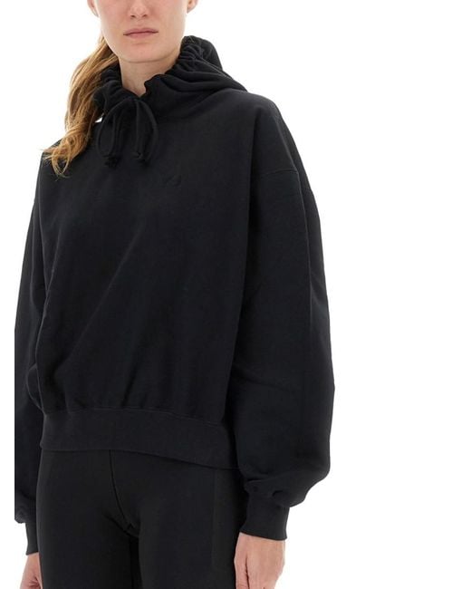 Y-3 Black Solid Hood Sweater